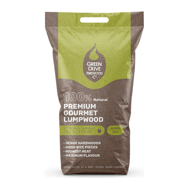 Green Olive Firewood Company Premium Gourmet Lumpwood BBQ Charcoal Coal For Barbecues In Your Garden and Professional Grills 5kg