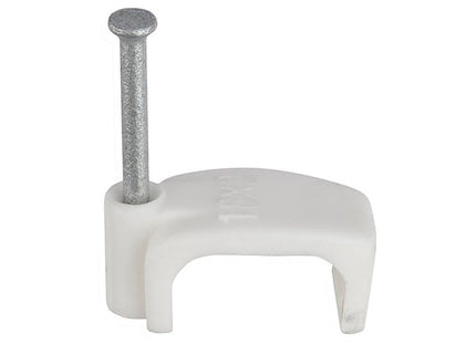 Unifix White Fte Cable Clips - 2.5mm (10 x 5mm) (Box of 1000)