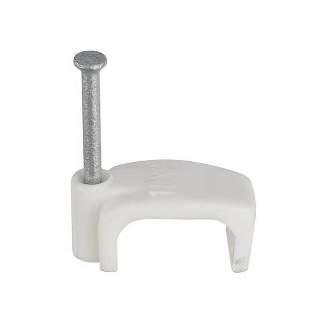 Unifix White Fte Cable Clips - 2.5mm (10 x 5mm) (Box of 1000)
