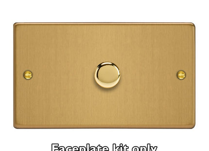 Varilight 1-Gang Matrix Kit For Rotary Dimmers (Twin Plate)  Brushed Brass