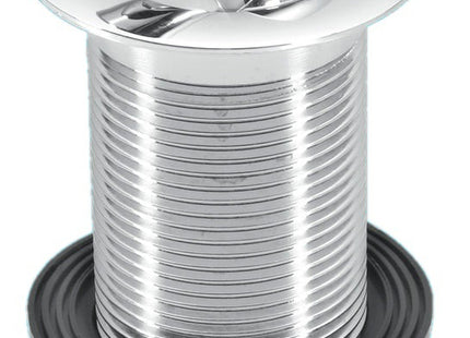McAlpine BWU60SPH-CB 1¼" Chrome Plated Brass Basin Waste - Backnut Model: 60mm Flange x 3½" Tail with Swivel Handle Plug