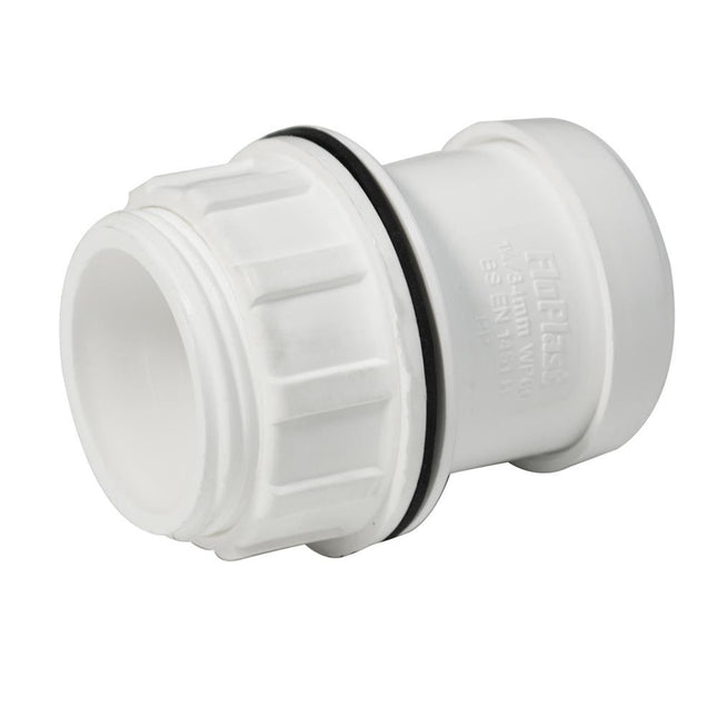 FloPlast Push Fit Waste Tank Connector 40mm White (Pack of 10)