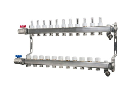 John Guest Speedfit UFH Euroconus Manifold BVAL 11 Port - JGUFHMAN11E - For Efficient Heating
