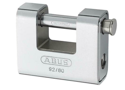 ABUS Mechanical 92/80Mm Monoblock Brass Body Shutter Padlock