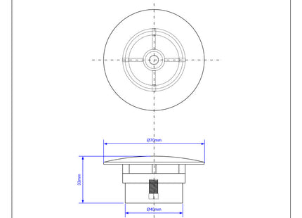 McAlpine STW70WHM Mushroom Flange for STW 1½" Shower Traps