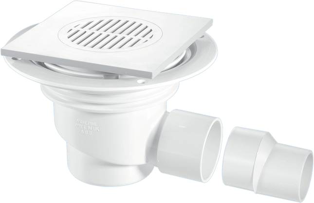 McAlpine TSG1T6WH 75mm Water Seal Gully with Horizontal Outlet for Tiled or Stone Floors