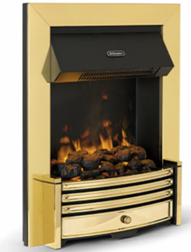 Dimplex Crestmore Optimyst Electric Fire Brass