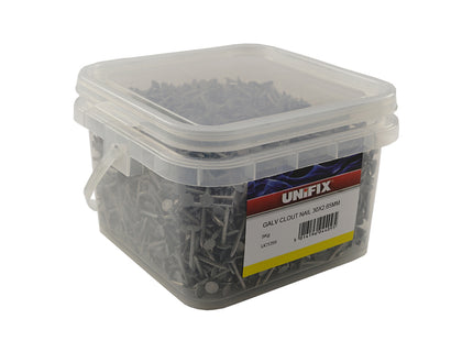 Unifix Galvanised Clout Nails - 5Kg Tub - 40 x 2.65mm (Box of 2)