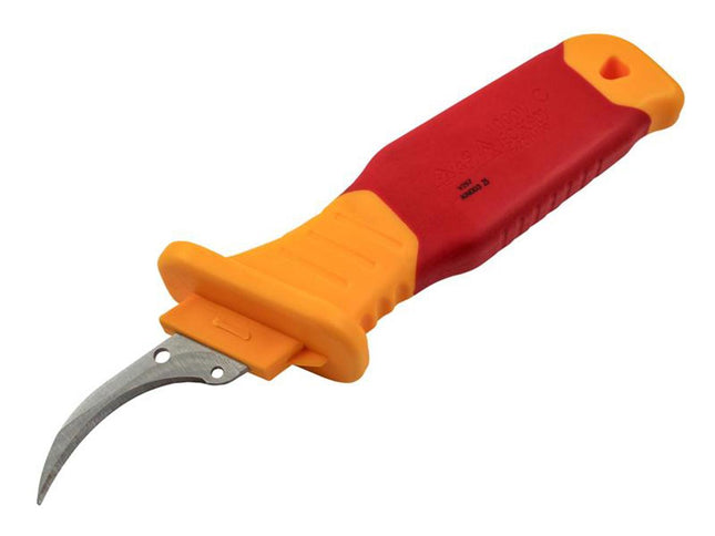 Faithfull Vde Stripping Knife With Sickle Blade 205Mm - FAITKVDES - Perfect for Electrical Insulation