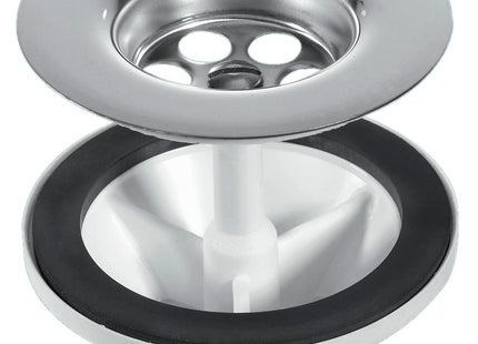 McAlpine BSW6CP2H 1½" Centre Pin Sink Waste: 85mm Stainless Steel Flange: Waste for Belfast Sink: Chrome Plated Handle Plug