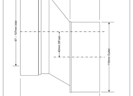 McAlpine WC-CON4B 40mm Offset Rigid WC Connector