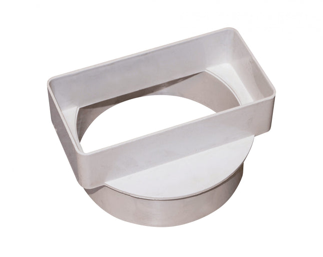 Airvent 100mm Short Round to Rectangle Male Adapter