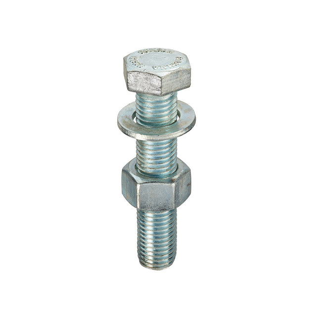 Unifix CE Marked Assembled ISO 4017 8.8 Bright Zinc Plated Set/Nut/Washer - M12 x 30. (Box of 200)