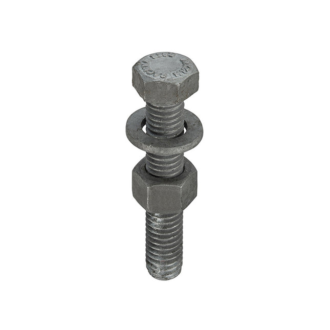 Unifix CE Marked Assembled ISO 4017 8.8 Galvanised Set/Nut/Washer - M12 x 35. (Box of 200)