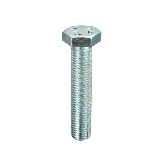Unifix Grade 8.8 High Tensile Hexagon Setscrews DIN 933 Bright Zinc Plated - M6 x 30 (Box of 500)