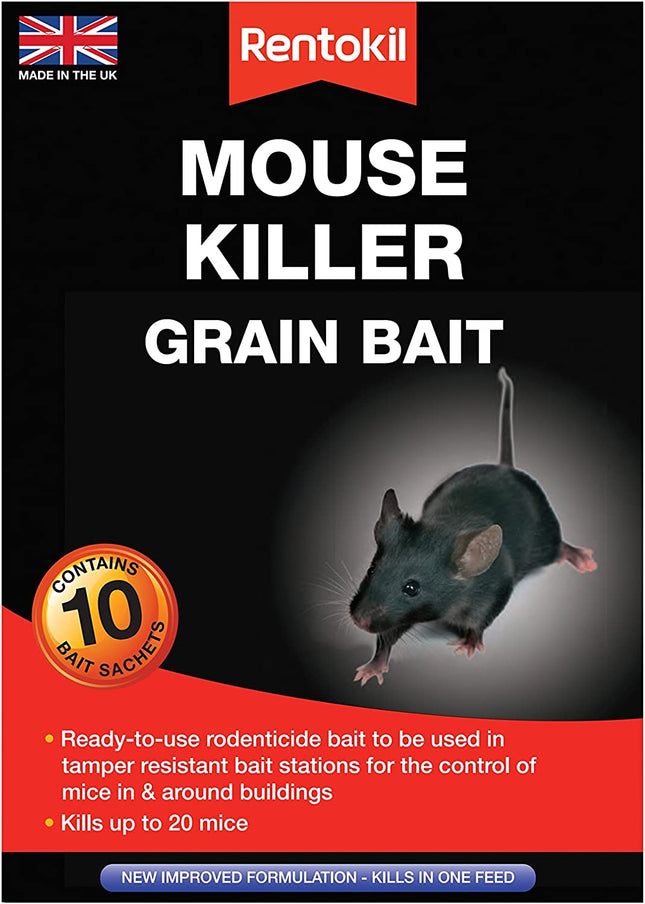 Rentokil Mouse Killer Grain Bait 10 Sachets