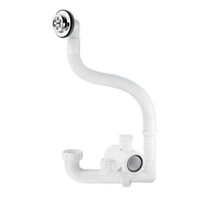 Mcalpine 50mm Seal AntiSyph Bath Trap Flex Oflow - FSK10V - Reliable Backflow Prevention