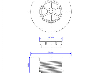 McAlpine STW85WH Standard Waste for STW 1½" Shower Traps