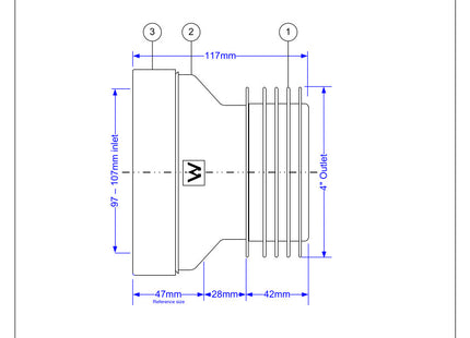 McAlpine WC-CON1 Straight Rigid WC Connector