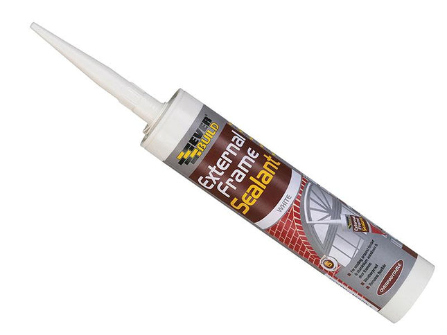 Everbuild External Frame Sealant, Interior And Exterior Use, Permanently Flexible, Mould-Resistant White 290ml (Pack of 4)
