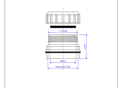 McAlpine T26L 2" x 1½" Reducer for Surefit Fittings