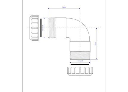 McAlpine T4L 1½" 90° Surefit Bend