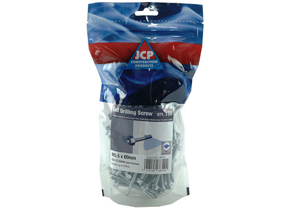 JCP Fixings Metalfix Self-Drilling Screws Heavy Section DIN 7504K Bright Zinc Plated - 5.5 x 70mm (Box of 750)