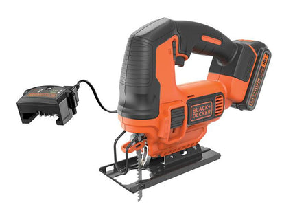 Black + Decker BDCJS18C13 Powerconnect Jigsaw 18V, 1.5Ah Li-Ion - Ideal for Precision Cutting