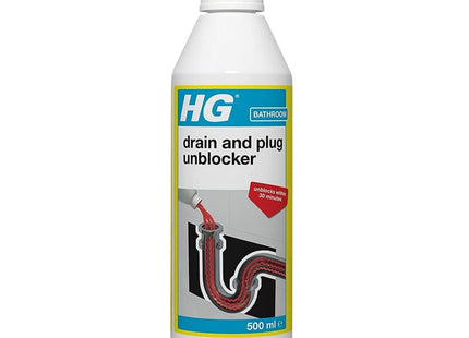 HG Drain and Plug Hair Unblocker 450ml + HG Drain and Plug Unblocker 500ml (Twin Pack)