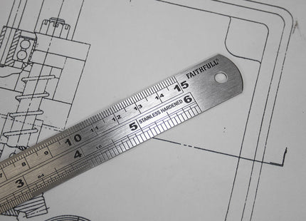 Faithfull Steel Rule 150Mm / 6In X 19Mm