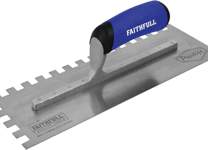 Faithfull Prestige Notched Trowel 330 X 115Mm (13 X 4.1/2In)