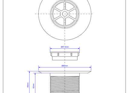 McAlpine STW85WHL Long Waste for STW 1½" Shower Traps