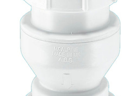 McAlpine In Line Vertical Non Return Valve with Inlet & Outlet Connection for 19/23mm Pipe   CONVALVE-125