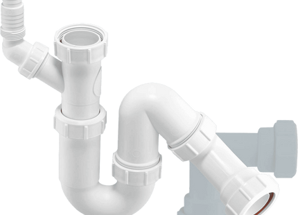 McAlpine WM12 75mm Water Seal Tubular Swivel All One Trap with 1½" Multifit Outlet and 135° swivel inlet connection for the discharge from a domestic appliance