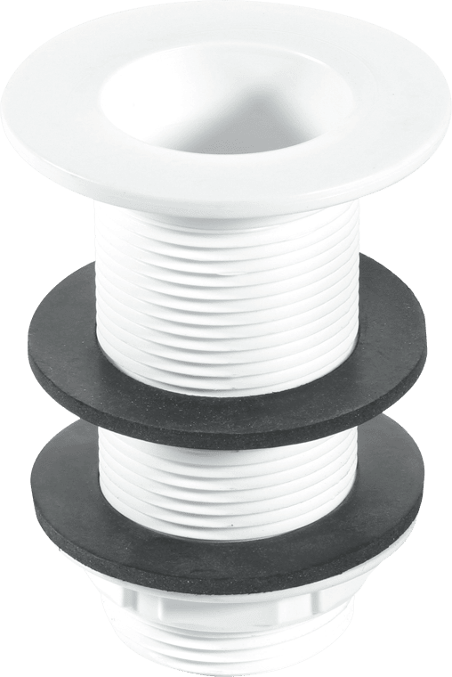 McAlpine W11 Tank Overflow; 70mm Flange x 3½" Tail Unslotted Waste without Overflow Grid