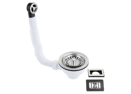 McAlpine 1.5" Universal Basket Strainer Waste and O/flow Stainless Steel