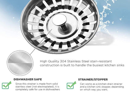 McAlpine BWSTSS-TOP Basket Strainer Waste Plug - Stemball Model (Pack of 3)