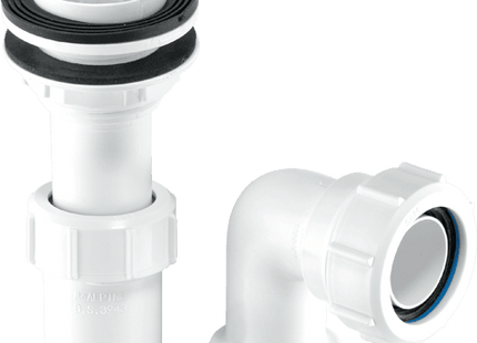 McAlpine ASA10W 75mm Water Seal Adjustable Inlet Tubular Swivel Basin Trap with 1¼" Multifit Outlet