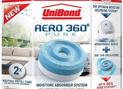Unibond Aero 360 Moisture Absorber Neutral Refills Pack Of 4