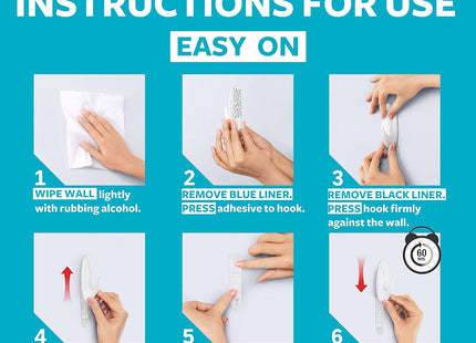 Command Medium Bathroom Hooks (Pack 2)