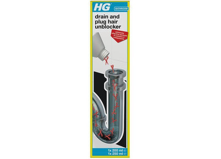 HG Drain and Plug Hair Unblocker 450ml + HG Drain and Plug Unblocker 500ml (Twin Pack)