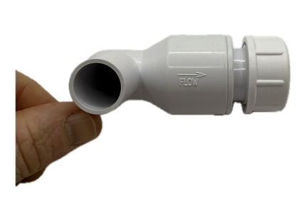 McAlpine R29-NRV 90° Elbow with integral Non-Return Valve Plain Tail Inlet x 19/23mm Universal Outlet