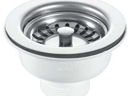 McAlpine BWSTSS 1½" Basket Strainer Waste: 113mm Stainless Steel Flange: Stemball Plug: Centre Pin Model