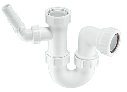 McAlpine WM14 75mm Water Seal Tubular Swivel 'P' Trap with 1½" Multifit Outlet and 135° swivel inlet connection for the discharge from a domestic appliance