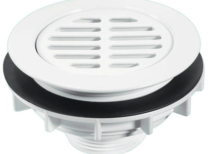 McAlpine SWHF1-WH High Flow Shower Waste: 113mm White Plastic Flange x 56mm Tail: Top Access: Backnut Model