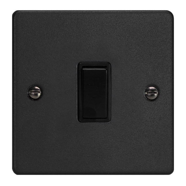 Varilight 1-Gang 10A Intermediate Rocker Switch Matt Black