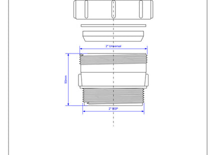 McAlpine Z31M Straight Connector Multifit x 2" BSP Male thread