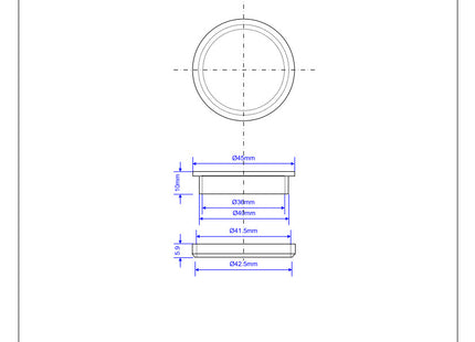 McAlpine 40K-CB Blanking Cap for Chrome Plated Brass Compression Tee (42E-CB)