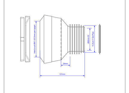 McAlpine MAC-3C 97-107mm Inlet Straight MACFIT WC Connector