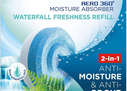 UniBond Aero 360 Moisture Absorber Waterfall Freshness Refill (Pack Of 4 Tabs)